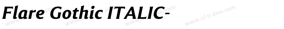 Flare Gothic ITALIC字体转换
